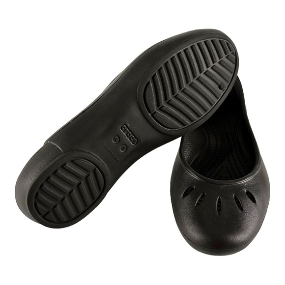 Crocs Kelli Flats Cutout Black Ballet Flats - Picture 10 of 11